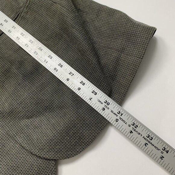 Oscar De La Renta Blazer Sport Coat Suit Jacket Brown Gray Silk Wool 40R - Picture 8 of 12